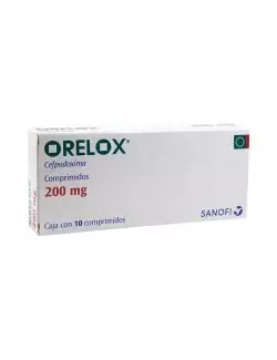 Orelox® 200 mg - Caja con 10 comprimidos | Cefpodoxima | Laboratorio SANOFI -RX2