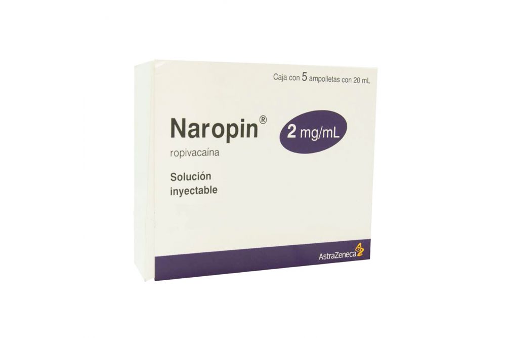 Naropin 2mg/mL Caja Con 5 Ampolletas Con 20mL