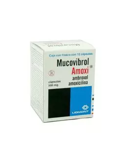 Mucovibrol Amoxi 500 mg Caja Con Frasco Con 12 Cápsulas - RX2