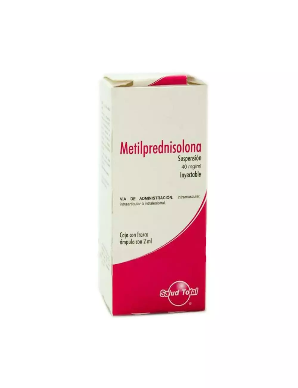 Metilprednisolona Suspensión Inyectable 40mg/mL Caja Con Frasco Ámpula Con 2 mL