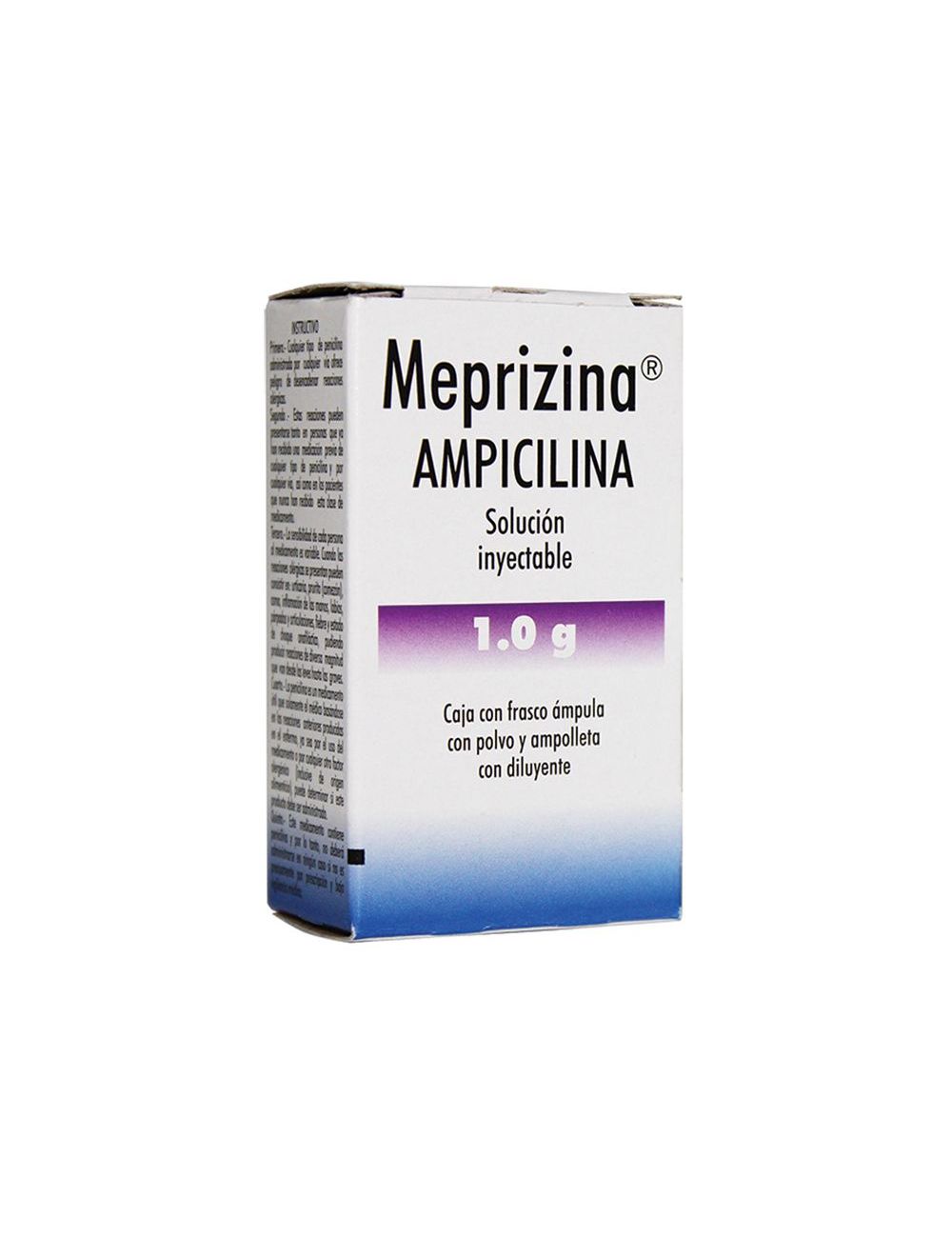 Meprizina 1g Caja Con Frasco Ámpula Con Polvo y Ampolleta Diluyente Con 2mL - RX2