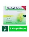 Neo-Melubrina solución inyectable 1 g / 2 ml, 5 ampolletas