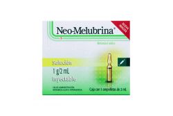 Neo Melubrina 1 g/2 mL Solución Inyectable Caja Con 5 Ampolletas