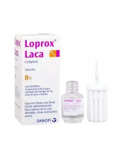 Laprox® Laca 8% - Caja con Frasco | Ciclopirox | Laboratorio Sanofi
