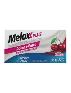 Melox Plus Caja Con 50 Tabletas Masticables Sabor Cereza