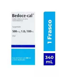 Bedoce Cal Suspensión 500 Mcg / 1.8 g / 100 mL Caja Con Frasco Con 340 mL