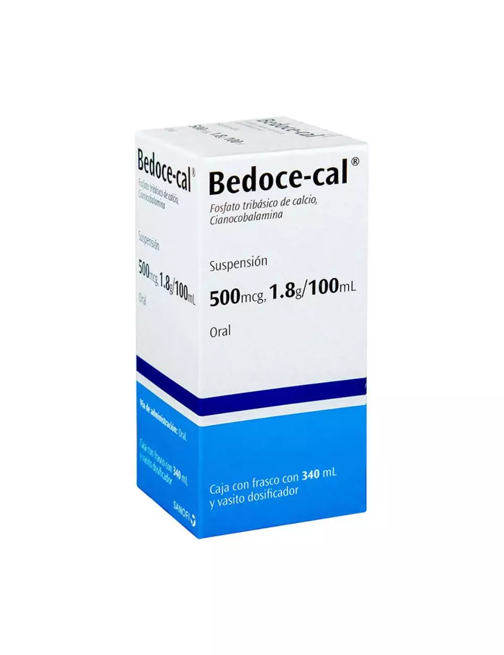 Bedoce Cal Suspensión 500 Mcg / 1.8 g / 100 mL Caja Con Frasco Con 340 mL