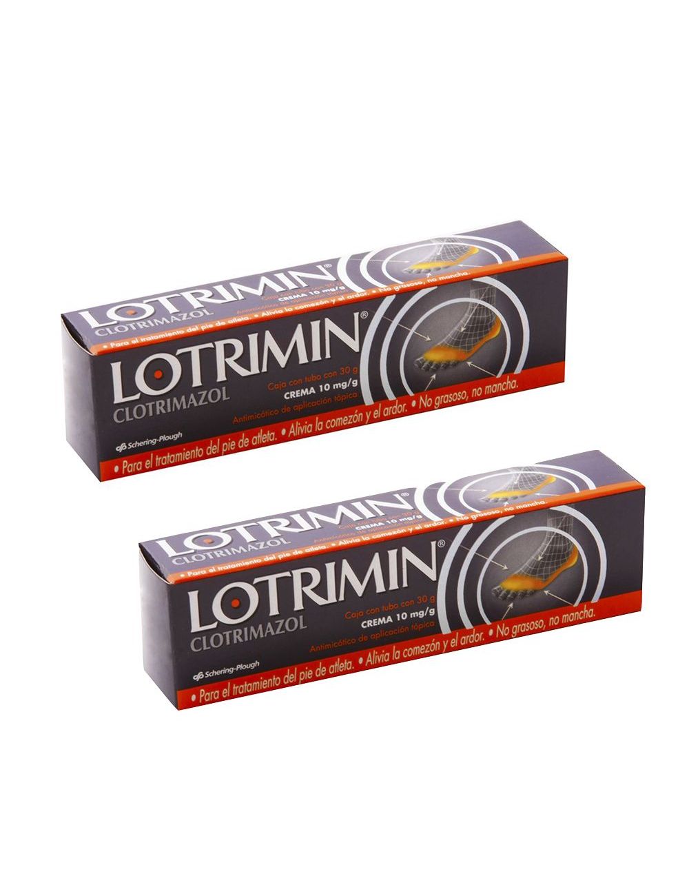 Lotrimin 10 mg/g Paquete De 2 Cajas Con Tubo Con 30g Cada Uno