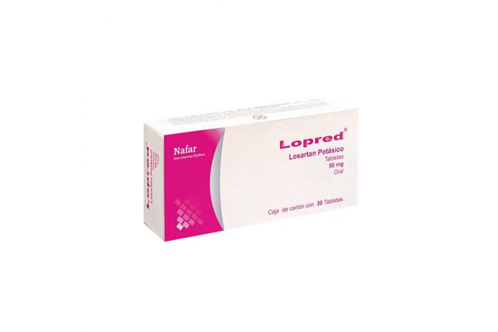 Lopred 50 mg Caja Con 30 Tabletas