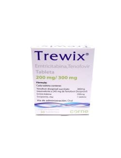 Trewix® 200mg/300mg (Emtricitabina/Tenofovir) - 30 Tabletas - Corne