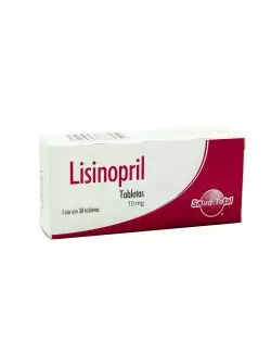 Lisinopril 10 mg Caja Con 30 Tabletas