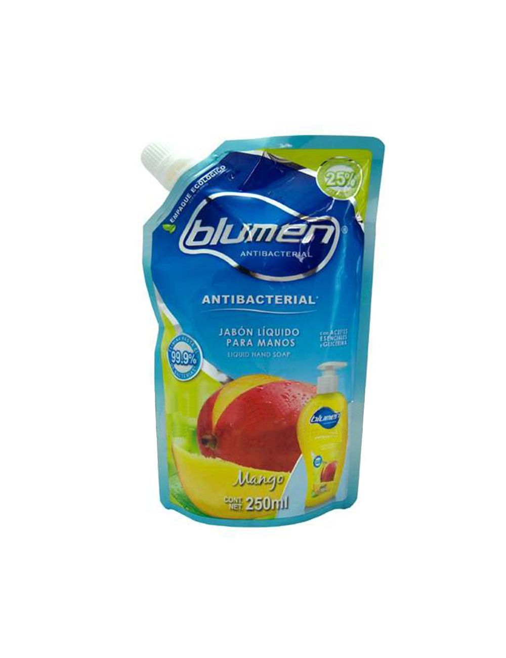 JABÓN  LÍQUIDO  MANGO EMPAQUE CON 250 ML