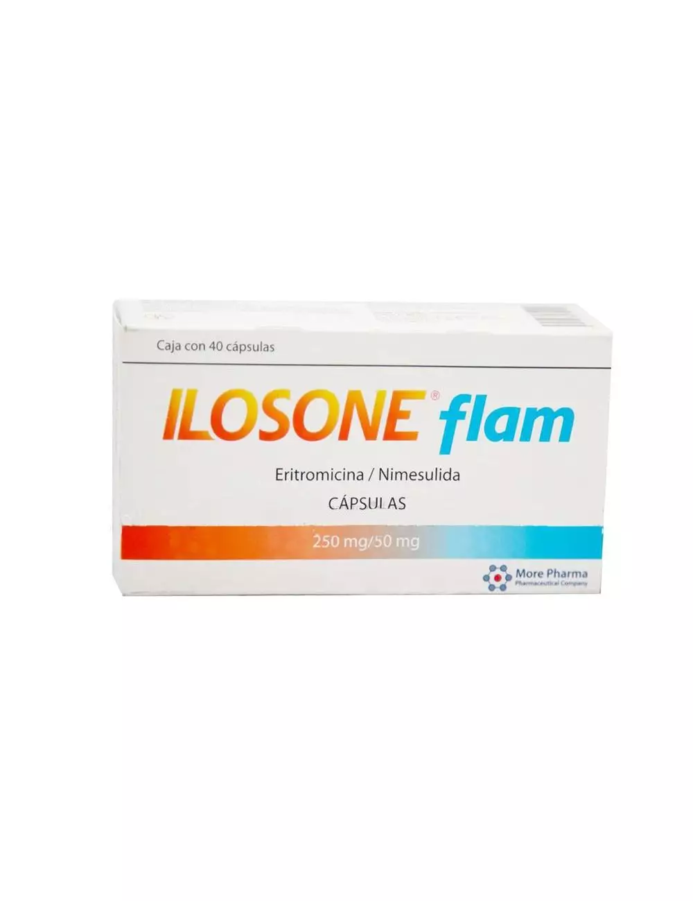 Ilosone Flam 250mg/50mg Caja Con 40 Cápsulas - RX2