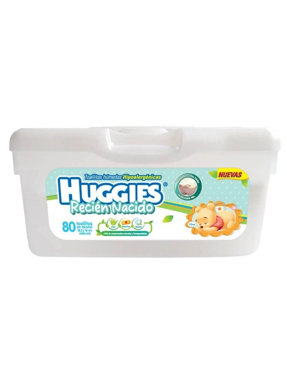 HUGGIES RECIEN NACIDO PAQUETE CON 80 TOALLITAS HÚMEDAS