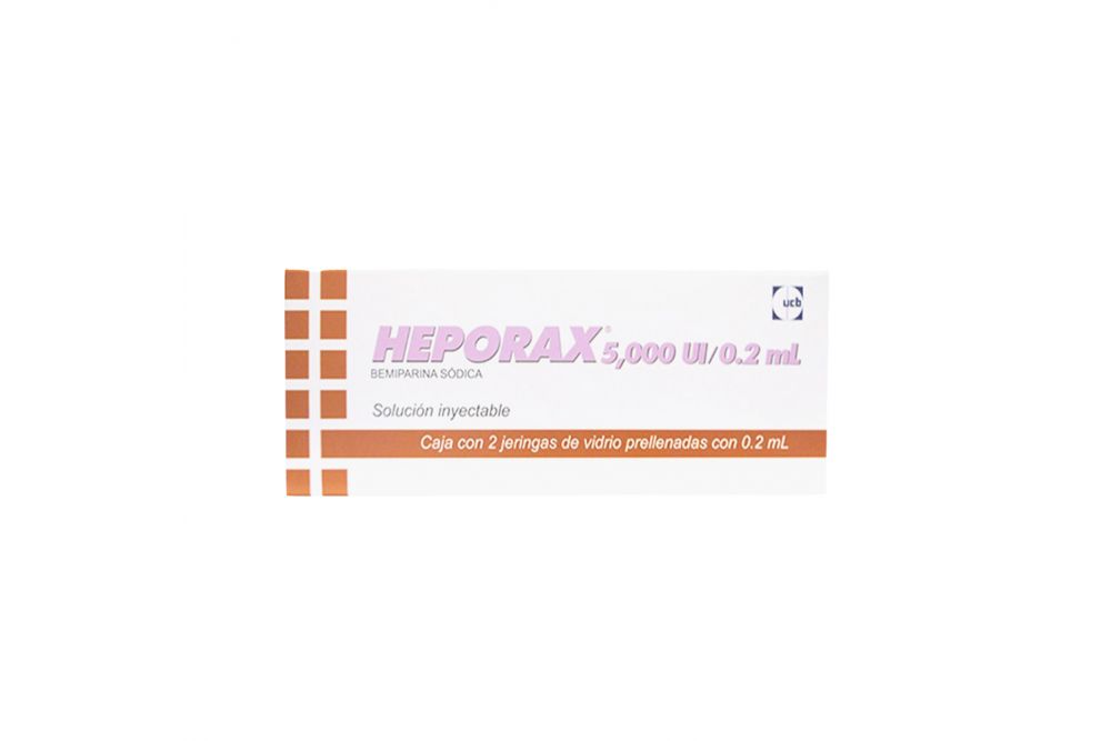 Heporax 5000 UI/0.2 mL Caja Con 2 Jeringas Prellenadas - RX