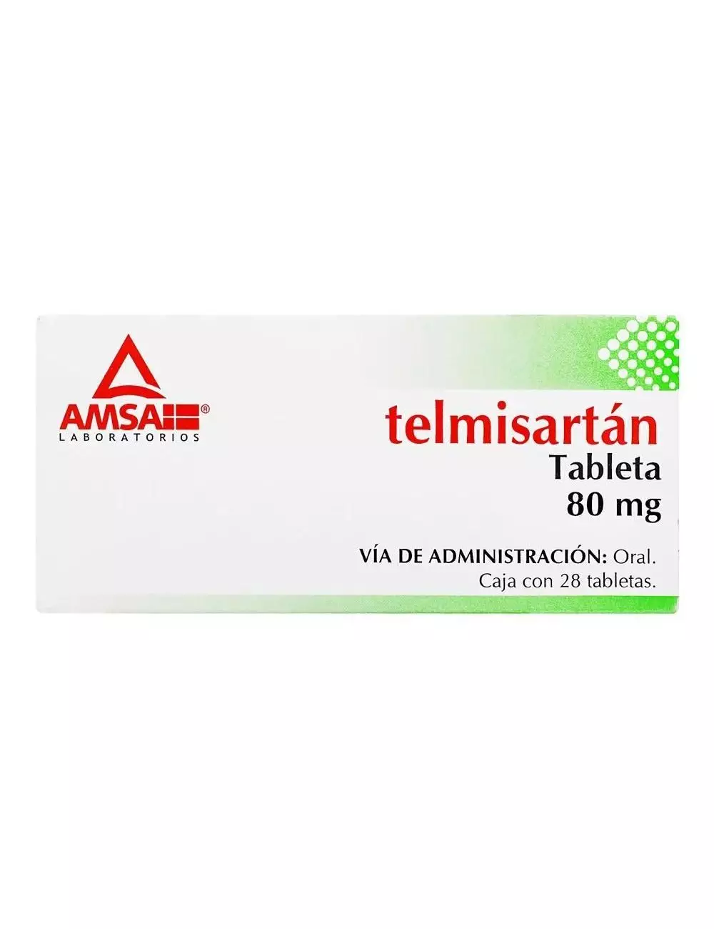 Telmisartán 80 mg Caja Con 28 Tabletas