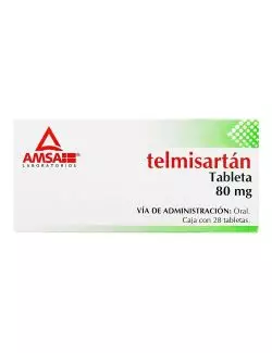 Telmisartán 80 mg Caja Con 28 Tabletas