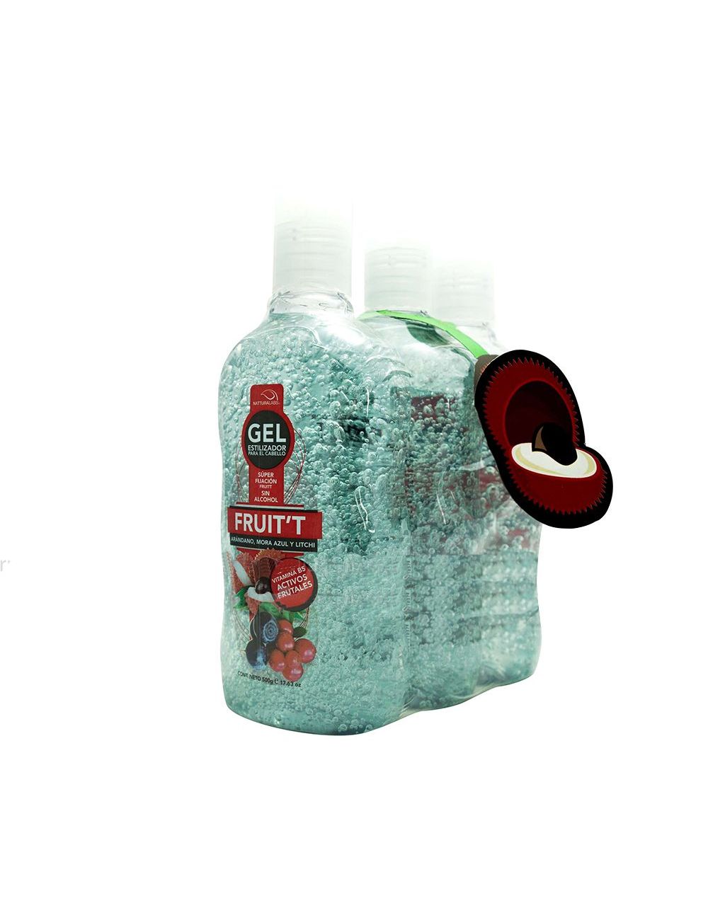 Gel Estilizador Para Cabello Fruit't Tripack Frascos Con 500 g
