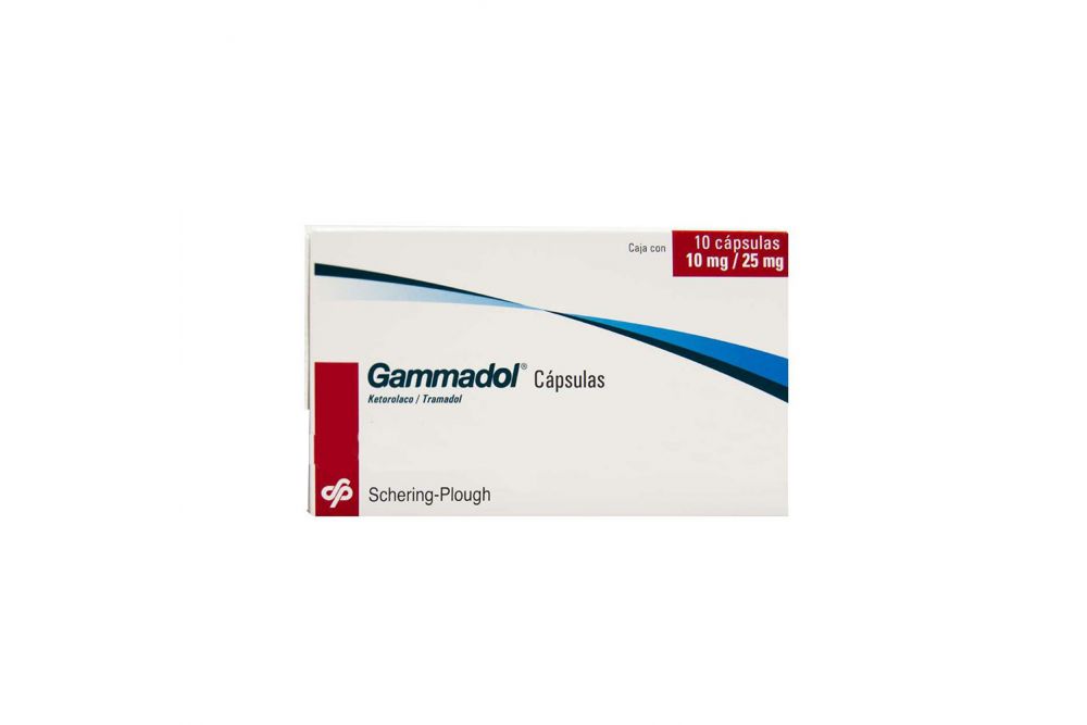 Gammadol 10 mg/ 25 mg Caja Con 10 Cápsulas