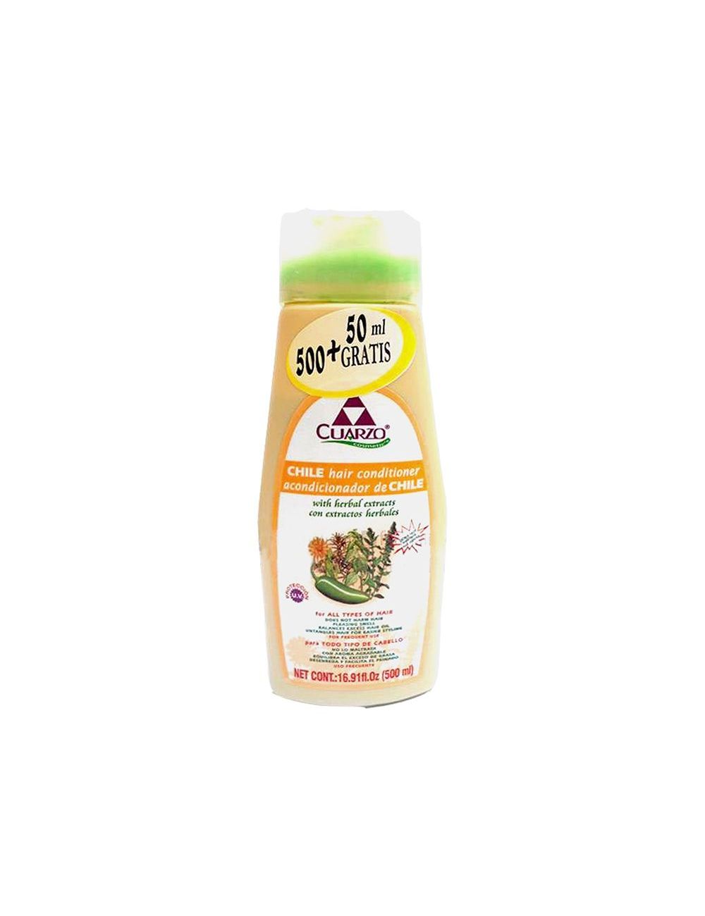 Acondicionador Cuarzo Con Chile y Extractos Herbales Botella Con 500 mL
