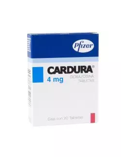 CARDURA® 4 mg - 20 Tabletas | Doxazosina | Laboratorio Pfizer
