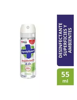 Desinfectante En Aerosol Family Guard Frescura Campestre Frasco Con 55 mL