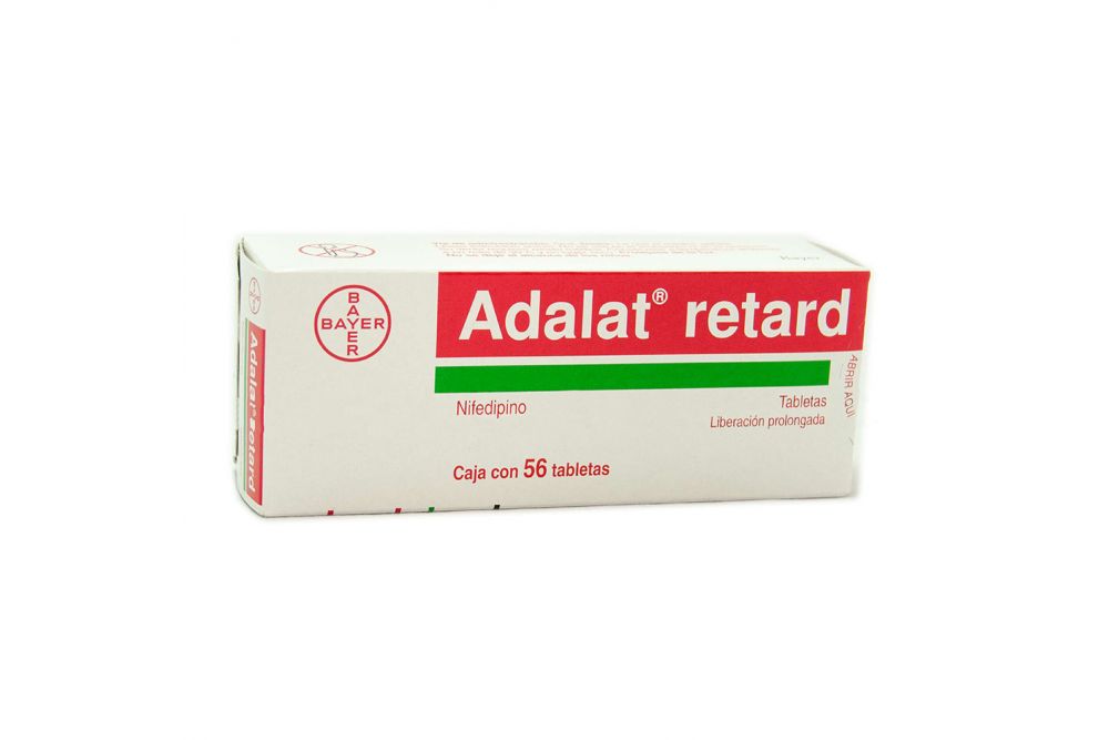 Adalat Retard 20 mg Caja Con 56 Tabletas