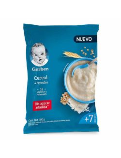 Gerber 4 Cereales 2Da Etapa Bolsa Con 300 g