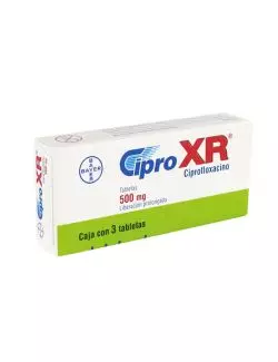 Cipro XR 500 mg Caja Con 3 Tabletas -RX2