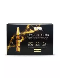 Isdinceutics Flavo-C Serum Raparador De Noche Caja Con 10 Ampolletas De 2 mL