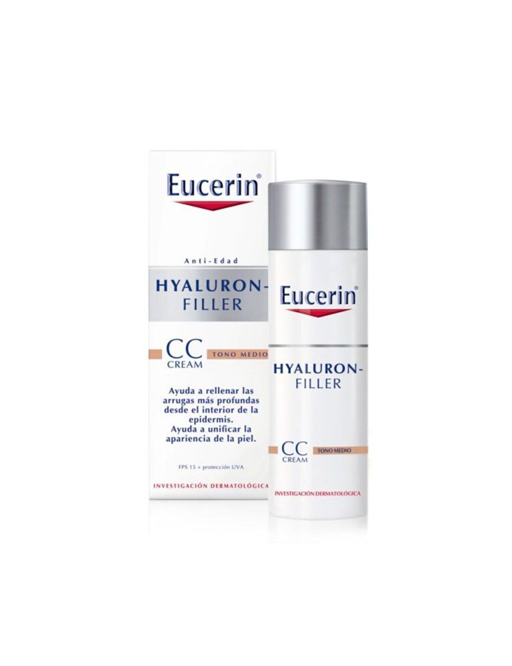 Eucerin Hyaluron-Filler CC Crema 52 g  Caja Con Frasco Con 50 mL - Tono Medio