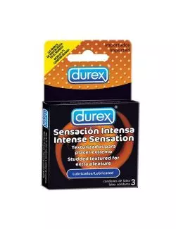 Durex Condón De Latex Sensación Intensa Caja Con 3 Piezas