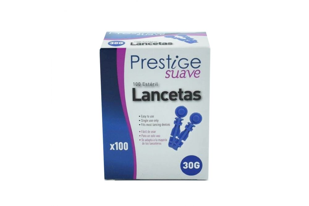 Prestige Suave Lancetas 30 g Caja Con 100 Piezas