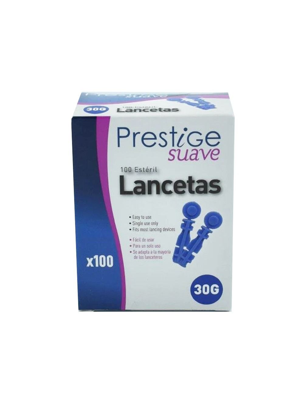 Prestige Suave Lancetas 30 g Caja Con 100 Piezas