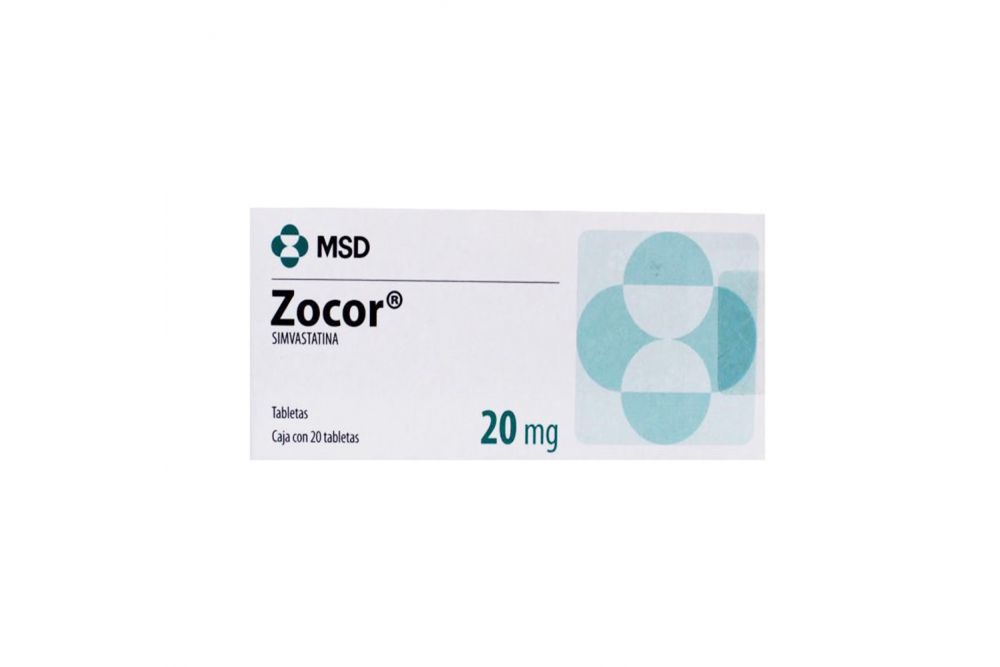 Zocor 20 mg Caja Con 20 Tabletas