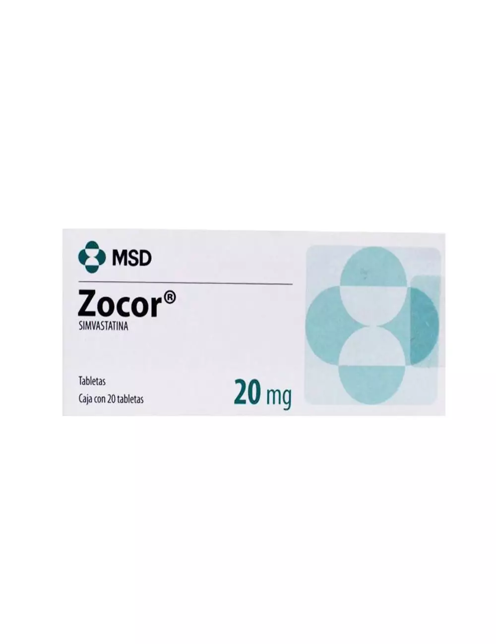 ZOCOR® 20 mg (Simvastatina) - 20 Tabletas - MSD