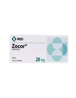 ZOCOR® 20 mg (Simvastatina) - 20 Tabletas - MSD