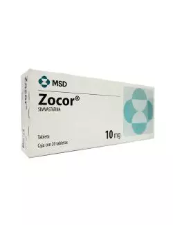 Zocor 10 mg Caja Con 20 Tabletas