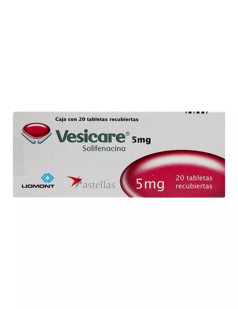 Vesicare 5mg Caja Con 20 Tabletas Recubiertas