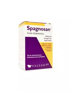 Spagnosan® 4 mg/5 ml (Ácido Zoledrónico) - Frasco Ámpula y Ampolleta Diluyente - Bausch Health