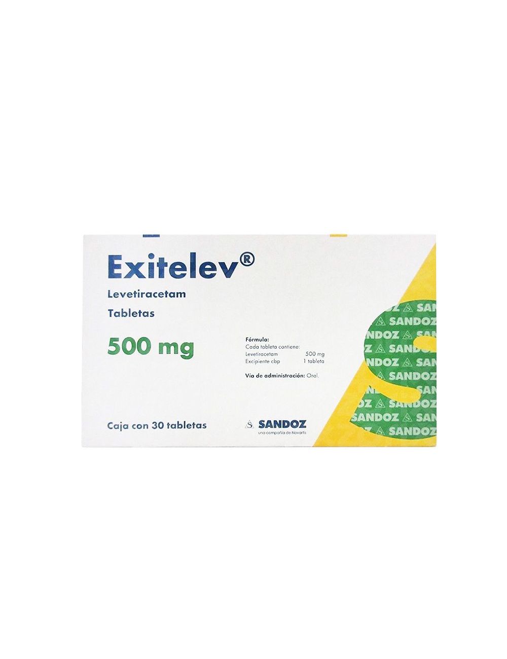 Exitelev 500 mg Caja Con 30 Tabletas