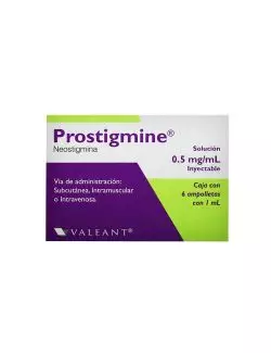 Prostigmine Solución Inyectable 5 mg / mL Caja Con 6 Ampolletas Con 1 mL