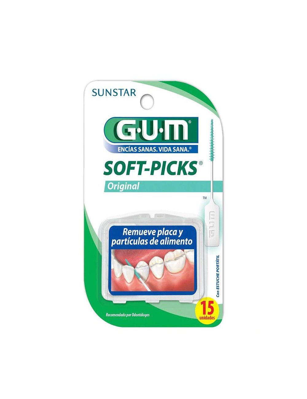 Palillos Gum Soft Picks Con 15 Unidades