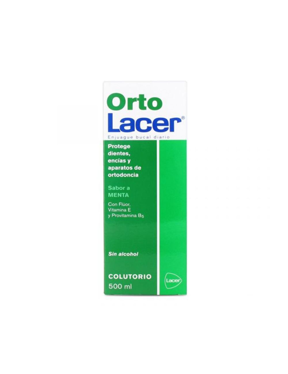 Orto Lacer Enjuague Bucal Sabor A Menta frasco Con 500 mL