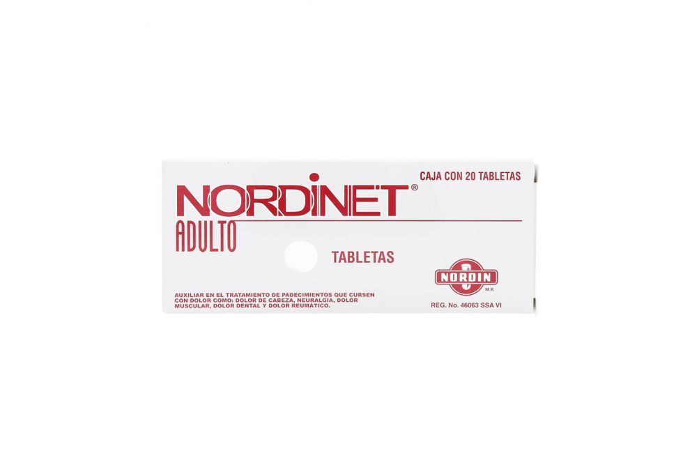 Nordinet Adulto Caja Con 20 Tabletas