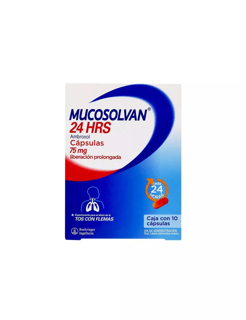 Mucosolvan 24 Horas Caja Con 10 Cápsulas