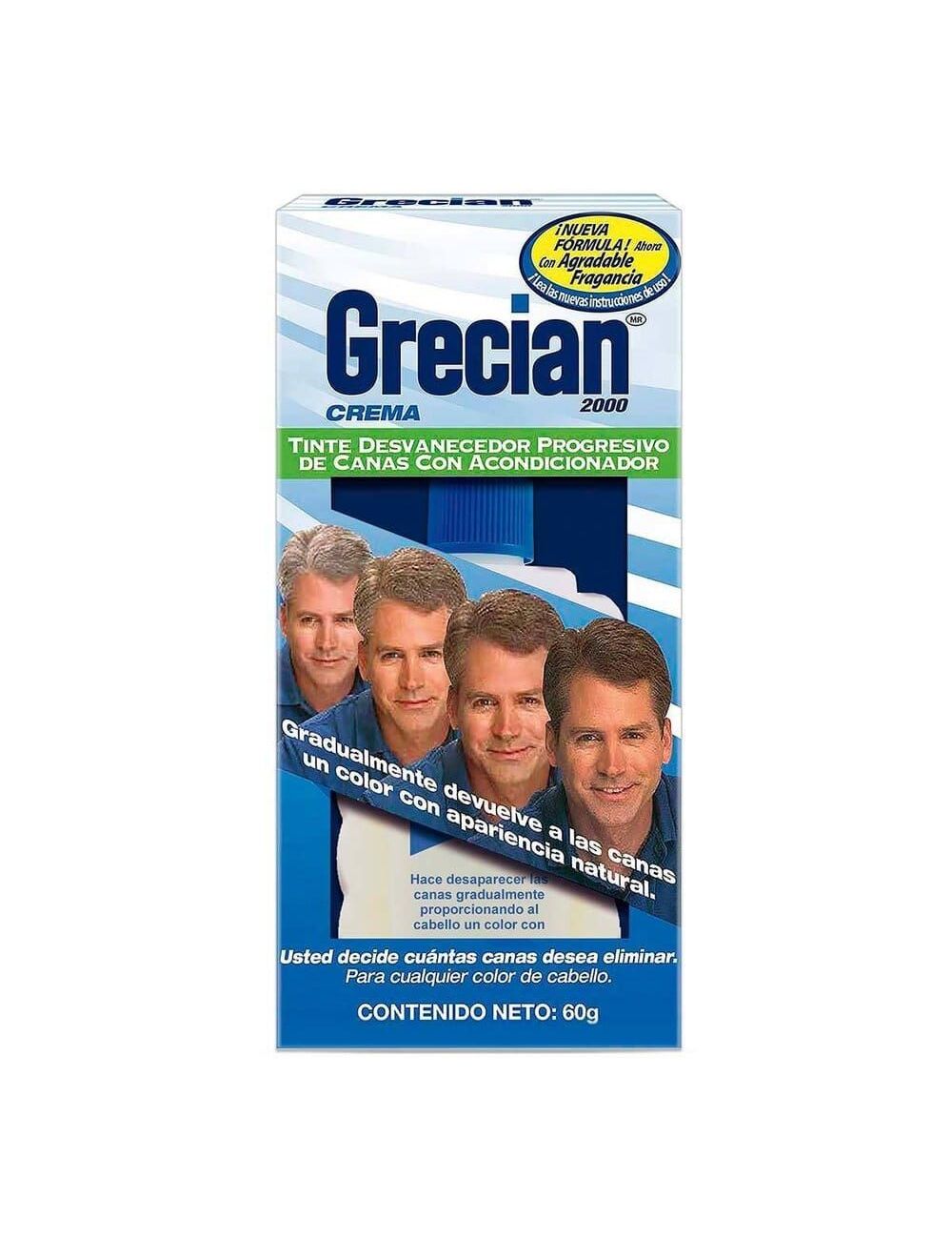 Grecian 2000 Crema Tinte Desvanecedor De Canas Caja Con Tubo Con 60g