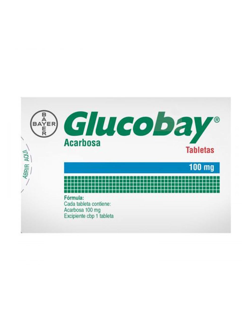 Glucobay 100 mg Caja Con 30 Comprimidos