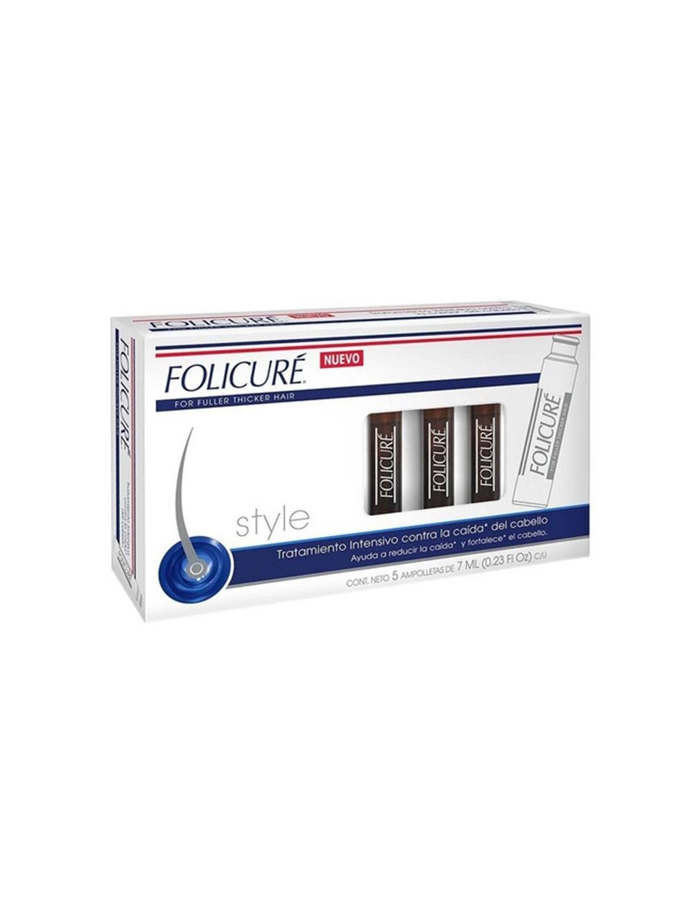Folicuré Tratamiento Capilar Para El Cabello Caja Con 5 Ampolletas De 7 mL Folicuré Tratamiento Capilar Para El Cabello Caja Con 5 Ampolletas De 7 mL