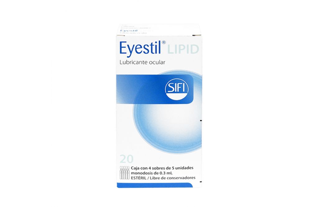 Eyestil Lipid Lubricante En Caja Con 4 Sobres Con 5 Unidades de 0.3 mL